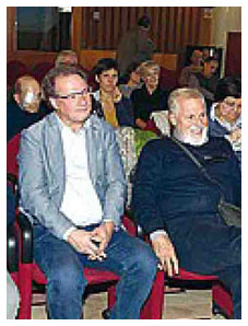 il sindaco Andreatta e Aldo Pompermaier